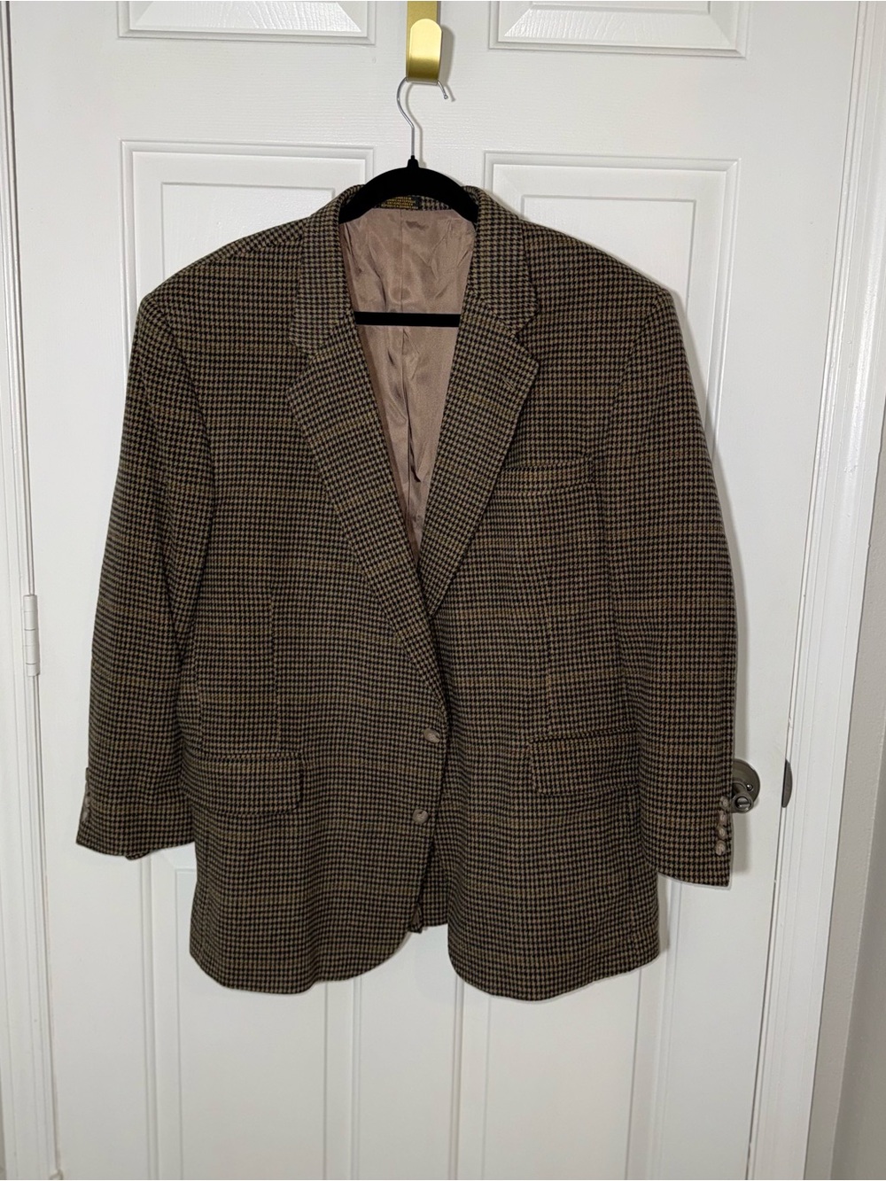 Stafford Brown Houndstooth Sport Coat